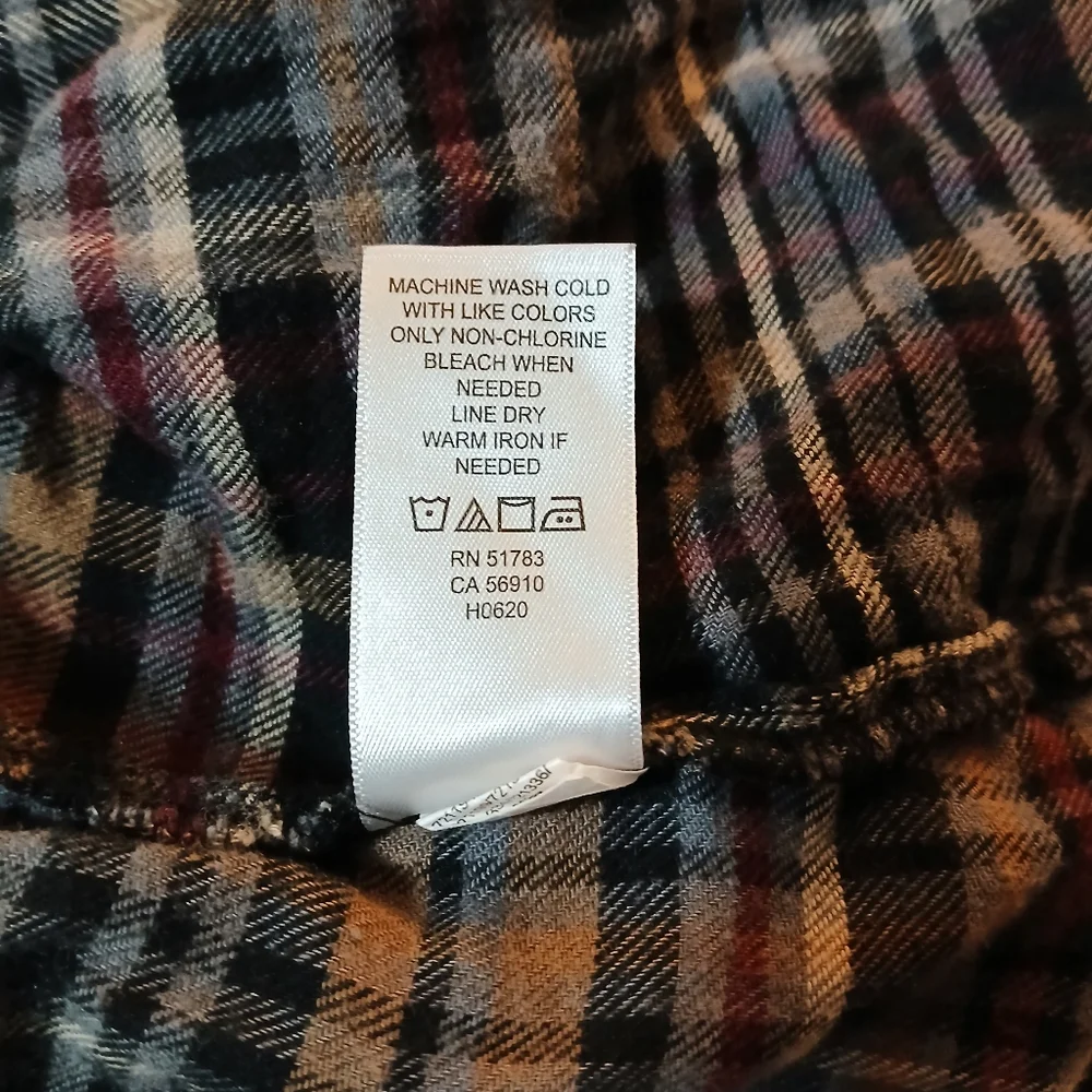 Maurices Woman Casual Plaid Buttondown Shirt - Black, Brown, Burgady XL - Picture 11 of 16